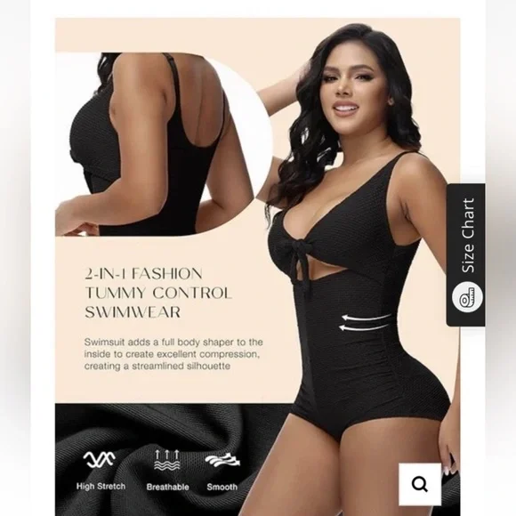 Shapshe one piece Tummy Control Swimsuit Size XL - Picture 4 of 12